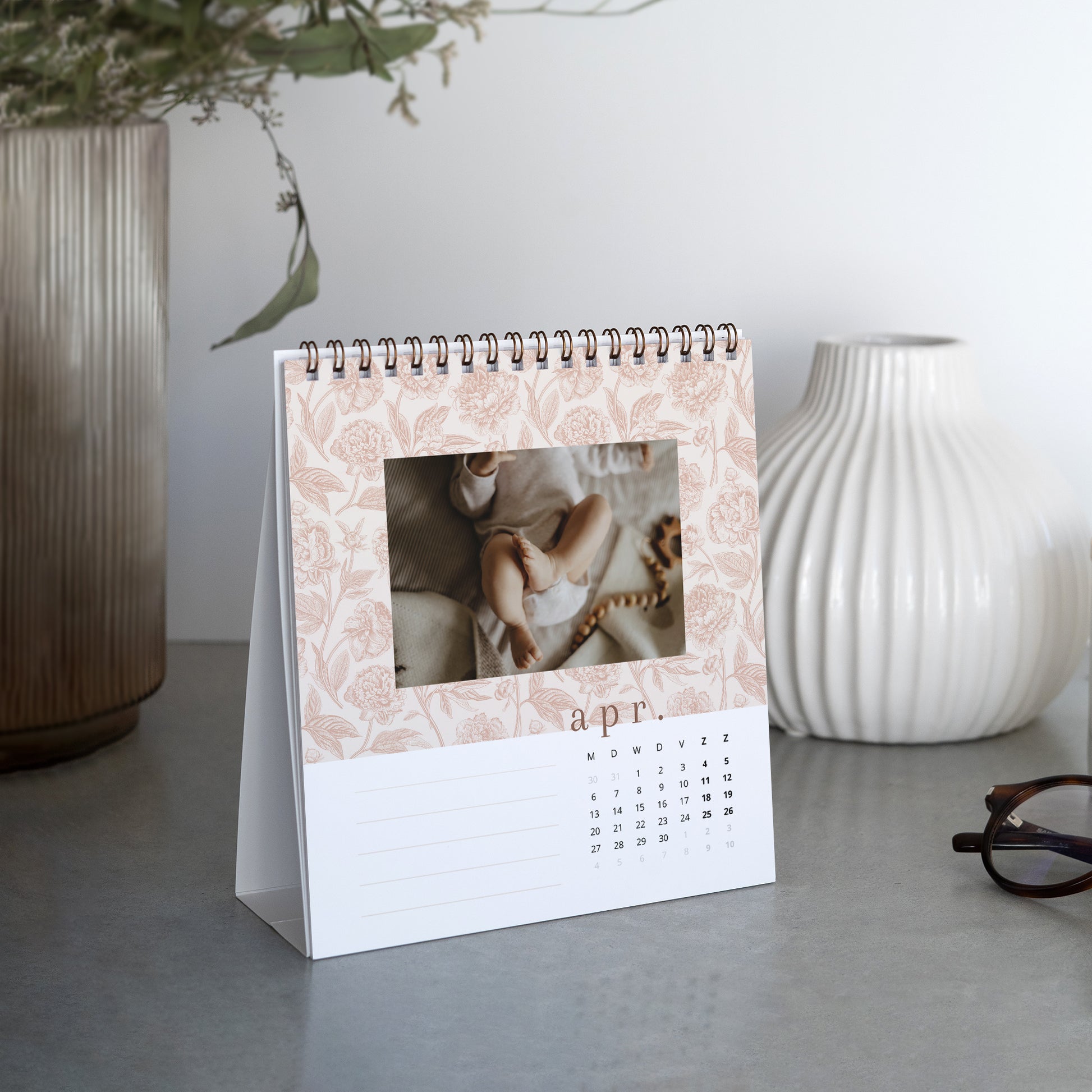 Kalender Eindejaar Bureau, ezel De T tijd van de Bloemen foto N° 2