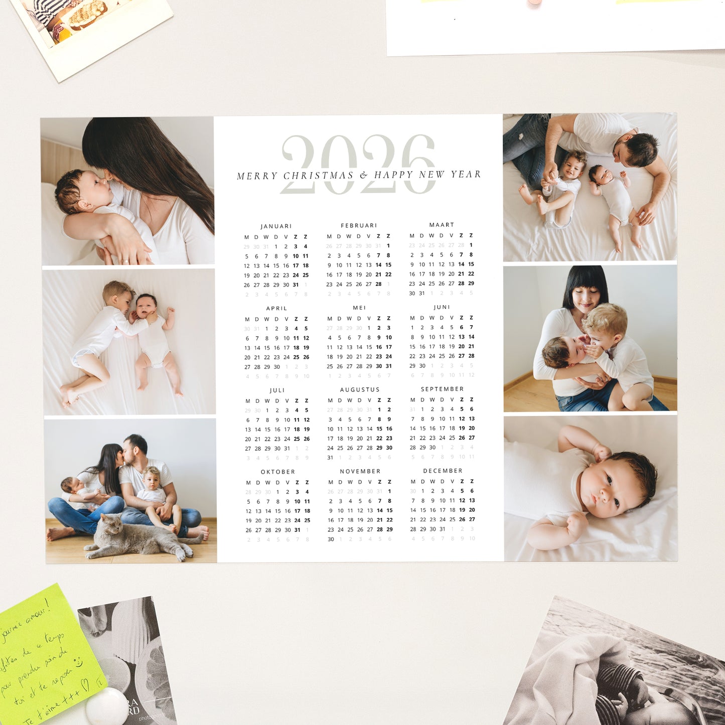 Kalender Eindejaar Magnetisch, enkelvoudig landschap Nieuwe start foto N° 1