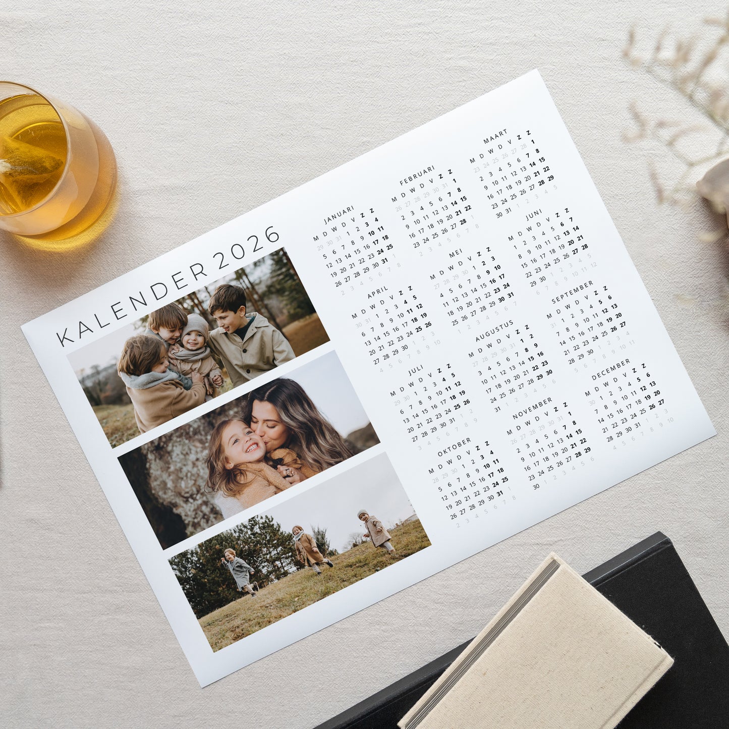 Kalender Eindejaar Enkelvoudig landschap Avonturen II foto N° 1