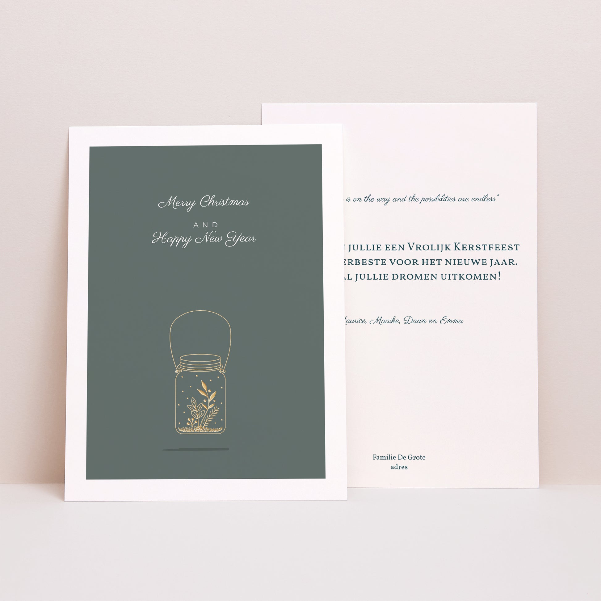 Kerstkaart Eindejaar Magische pot foto N° 1