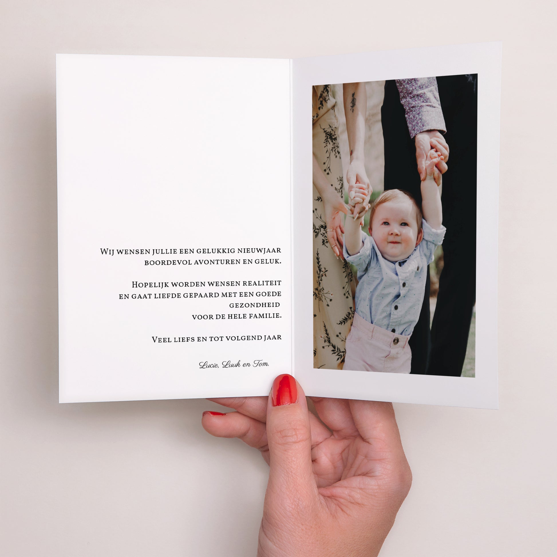 Kerstkaart Eindejaar Dubbel portretvenster Stille Nacht foto N° 2