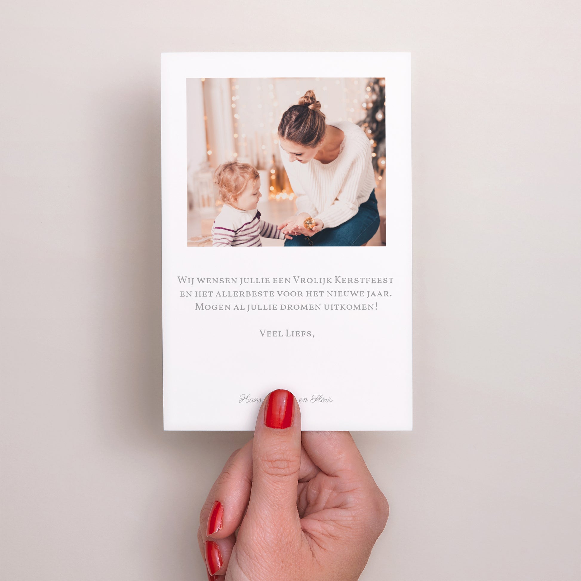 Kerstkaart Eindejaar Portret Besneeuwd huis foto N° 3