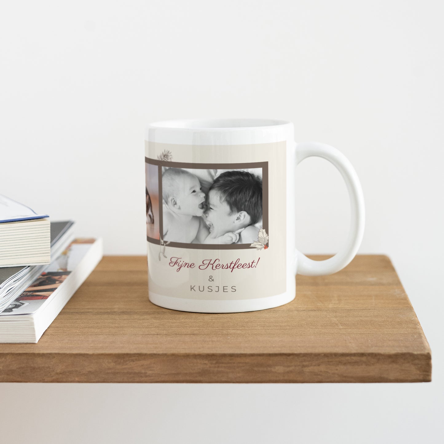 Mok Objecten Wit Kerstbladeren & takken foto N° 4