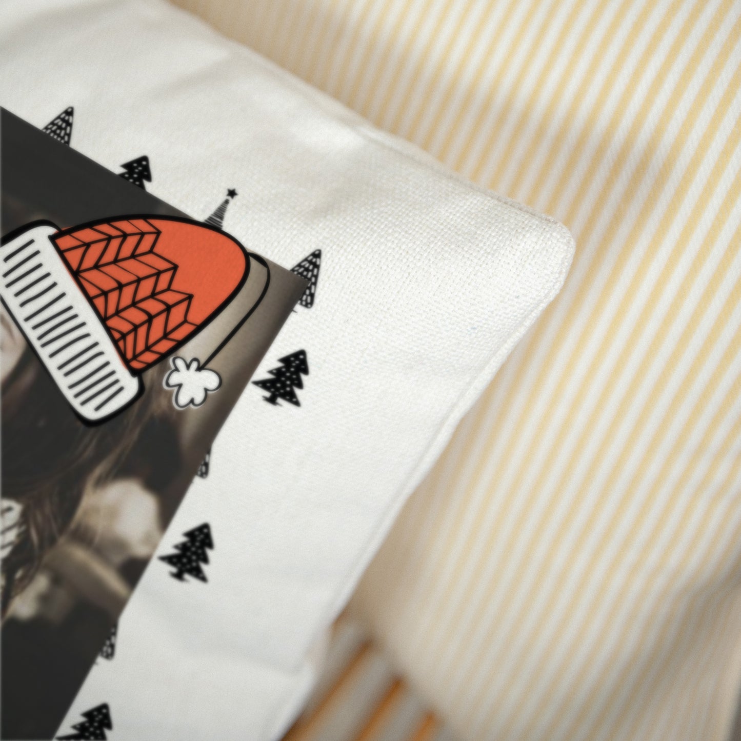 Kussen Eindejaar Natuurlijk beige Jolis Sapins foto N° 3