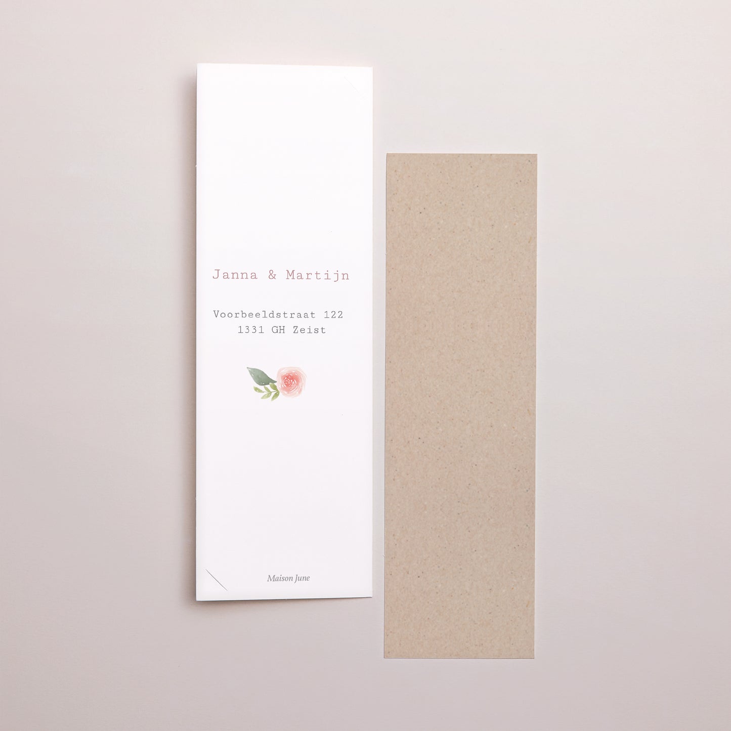 Bedankkaart Huwelijk Fotocabine bladwijzer Couronne Champêtre foto N° 3