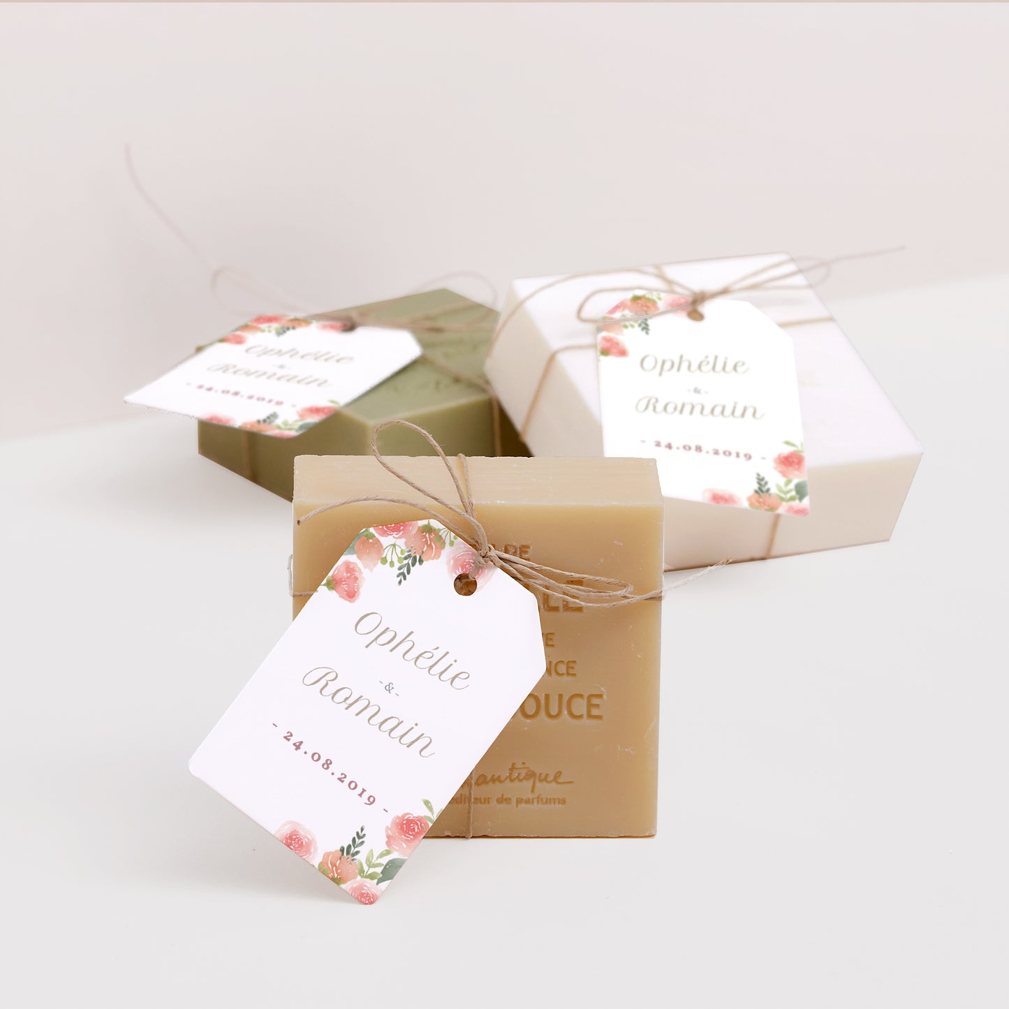 Cadeaulabel Huwelijk Vlag Bloemkroon foto N° 2