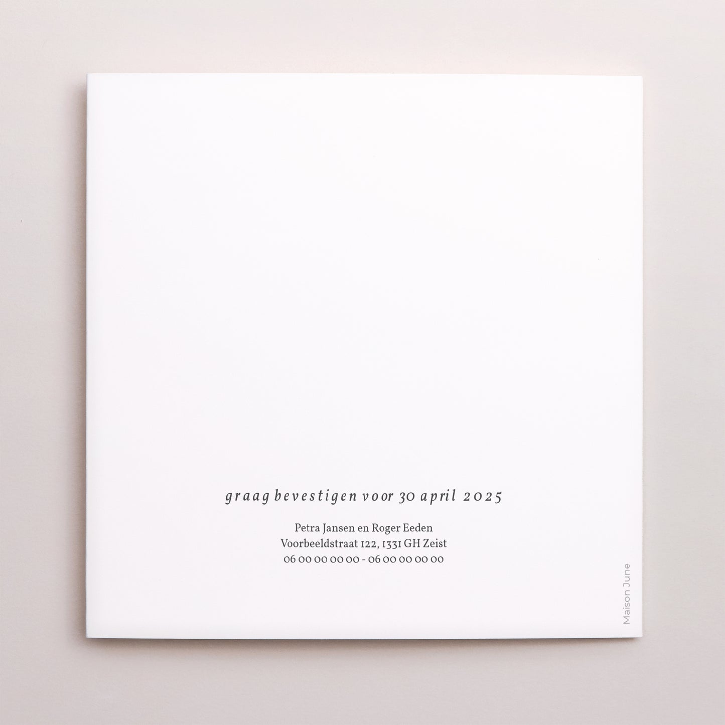 Uitnodigingskaart Huwelijk Drieluiks vensteropening Elegante Varens foto N° 3