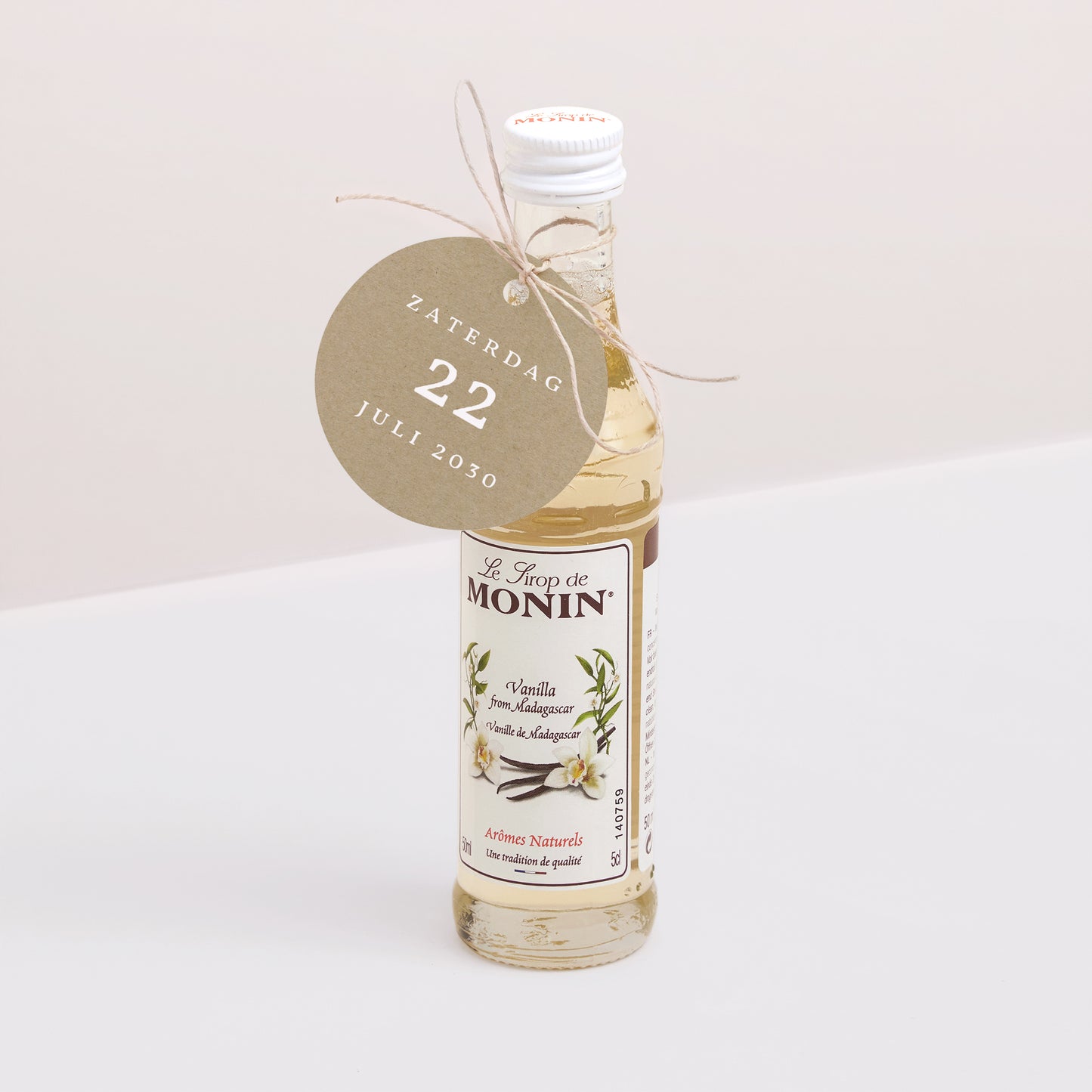 Cadeaulabel Huwelijk Ronde Elegante Varens foto N° 3