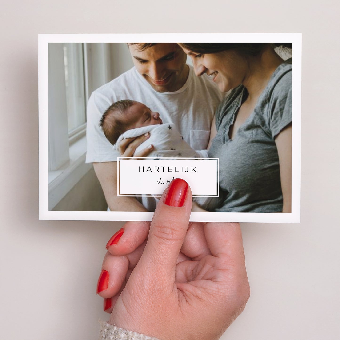 Bedankkaart Geboorte Landschap La Voici foto N° 3