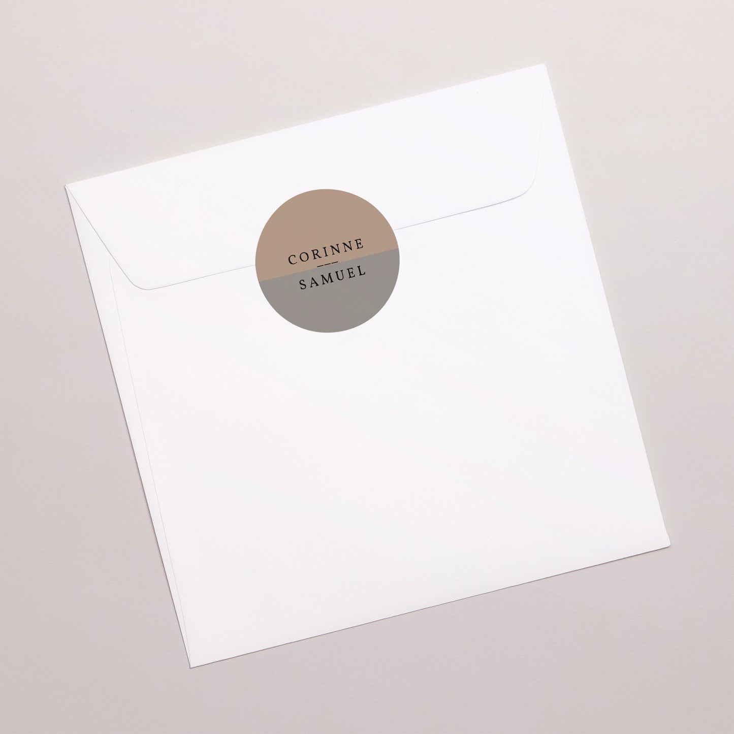 Sticker Huwelijk Cirkel Penseeleffect foto N° 3