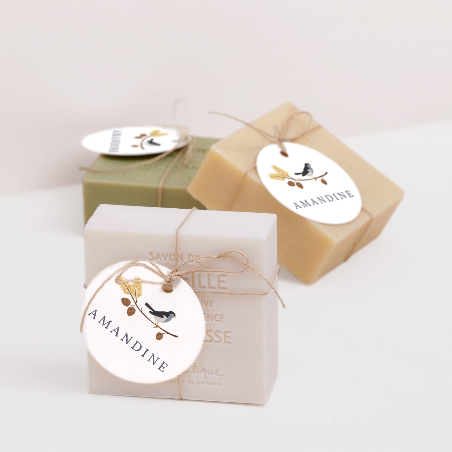 Cadeaulabel Geboorte Ronde Trousseau d'automne foto N° 2