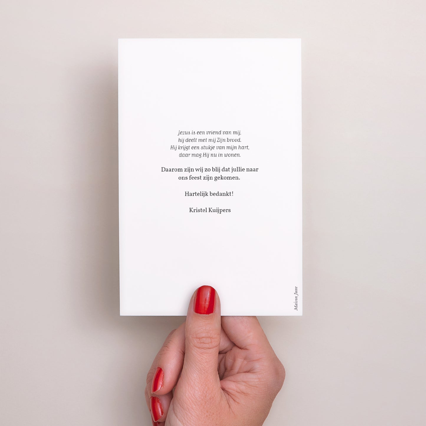 Bedankkaart Doop Portret Liberty Kinfolk foto N° 3