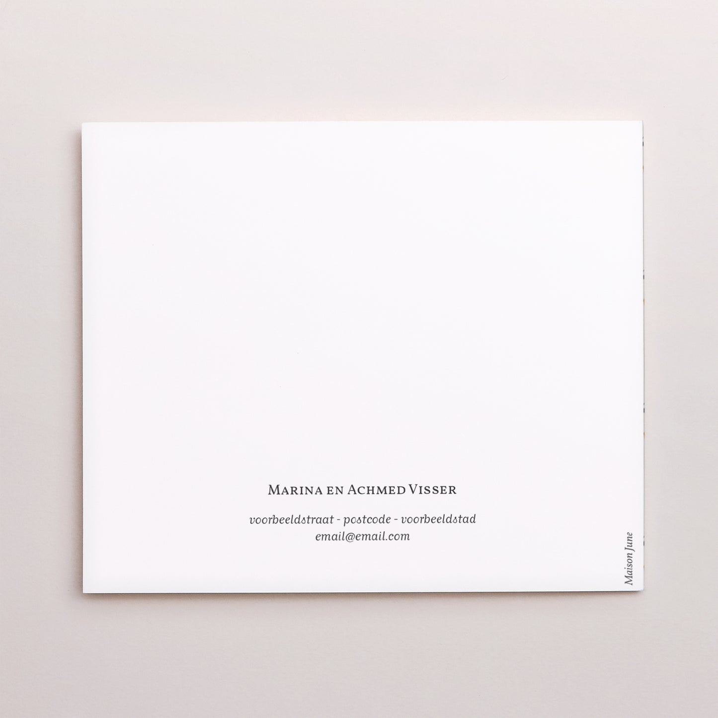 Uitnodigingskaart Doop Twee asymmetrische panelen Vrijheid Grijs foto N° 3