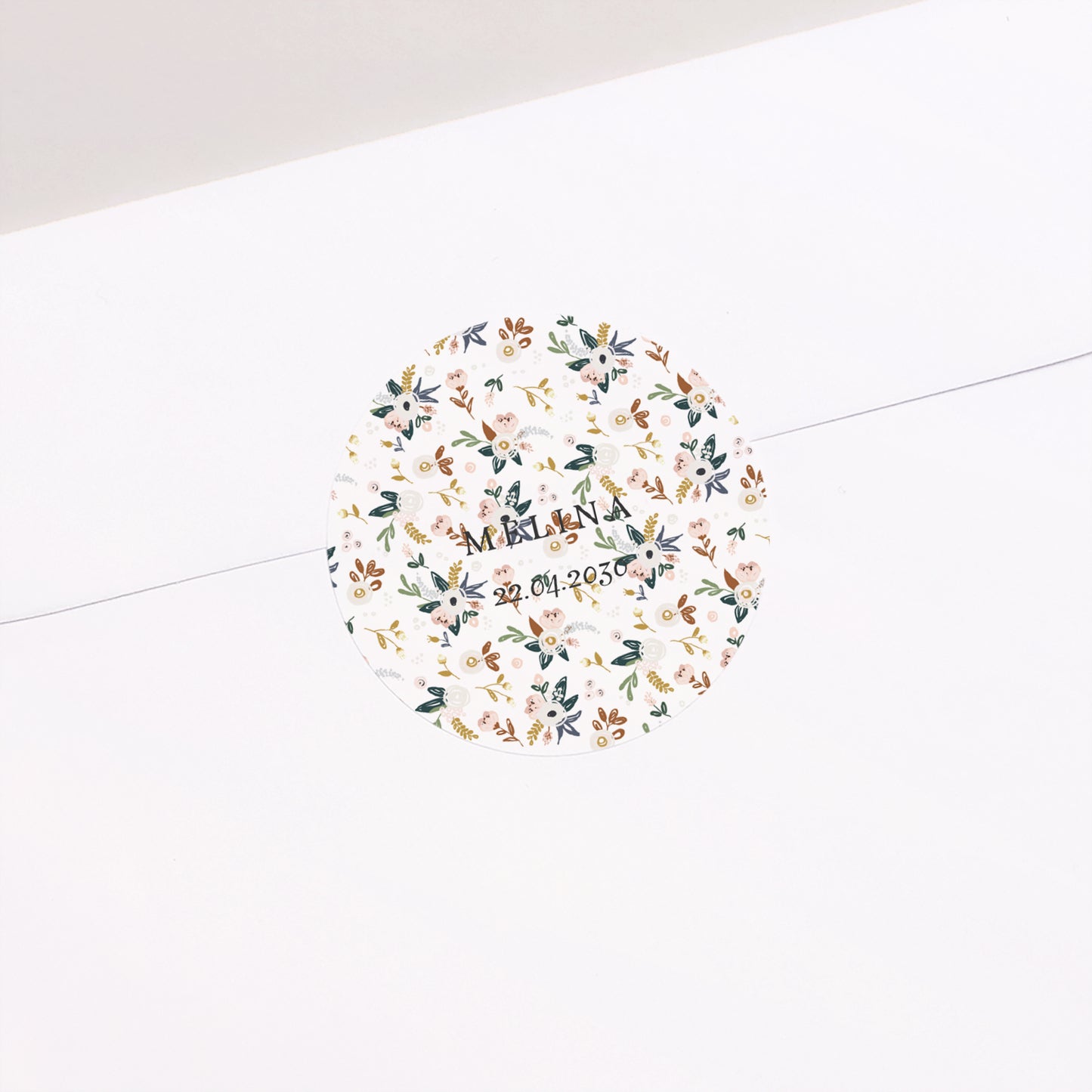 Sticker Geboorte Cirkel Duizend bloemen foto N° 1