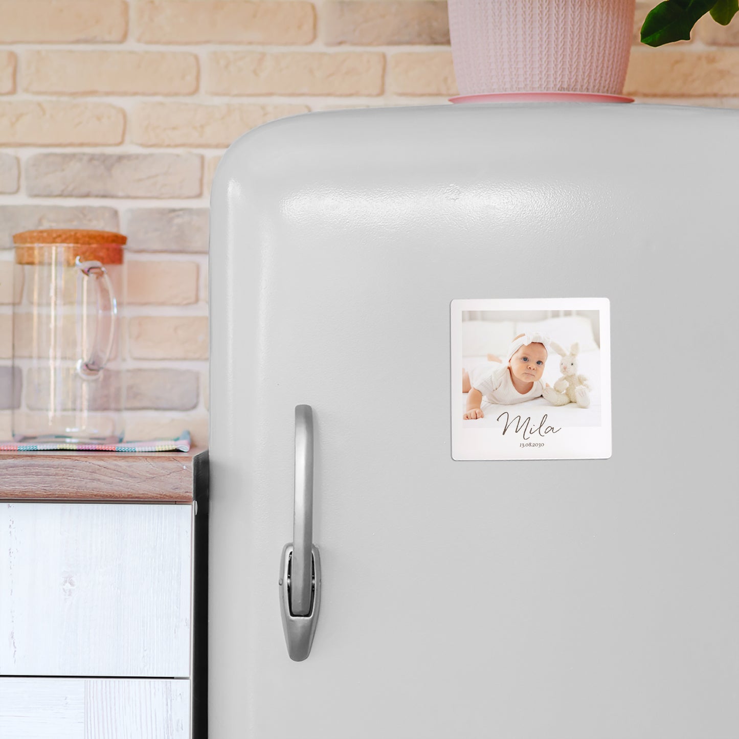 Uitnodigingskaart Geboorte Set van 9, magnetisch. Foto Pola foto N° 4