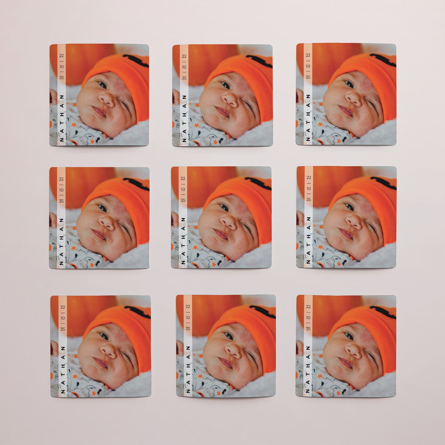 Uitnodigingskaart Geboorte Set van 9, magnetisch. Essentiel foto N° 3