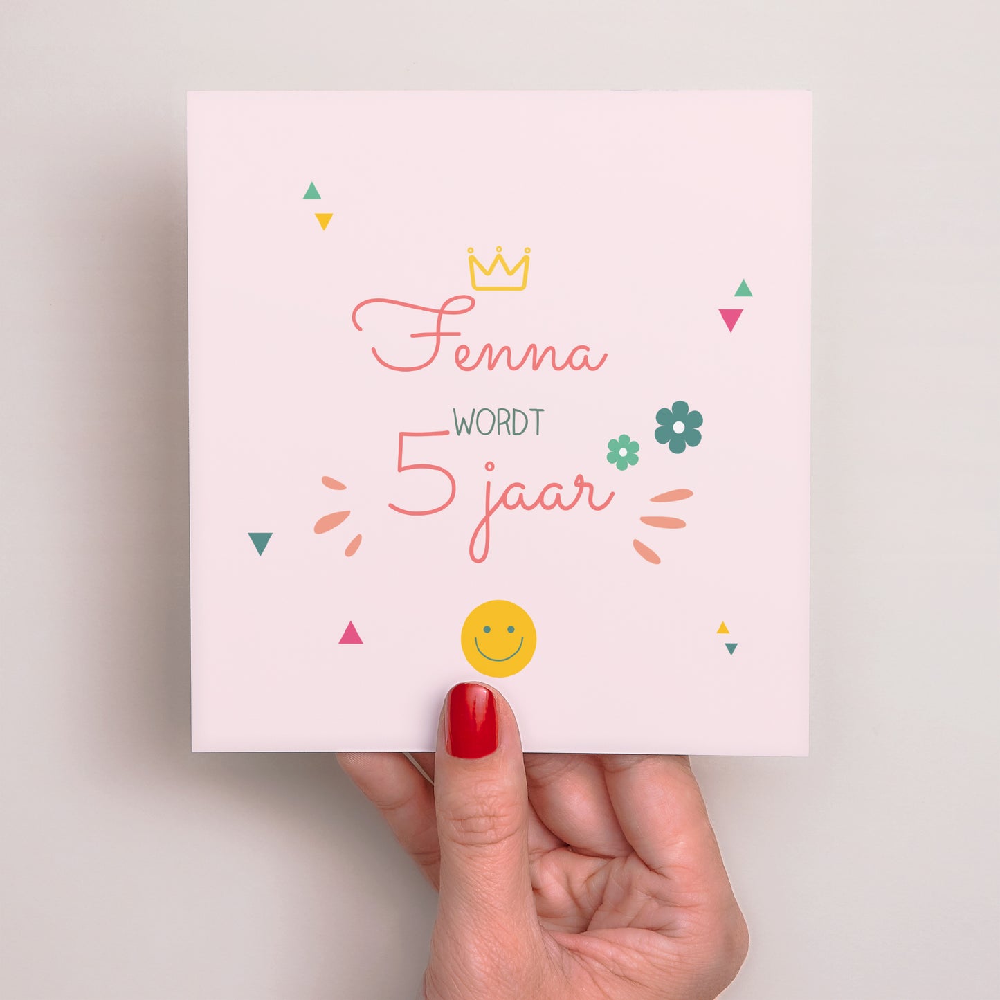 Uitnodigingen Kinderverjaardag Vierkant Prinses Girly foto N° 2