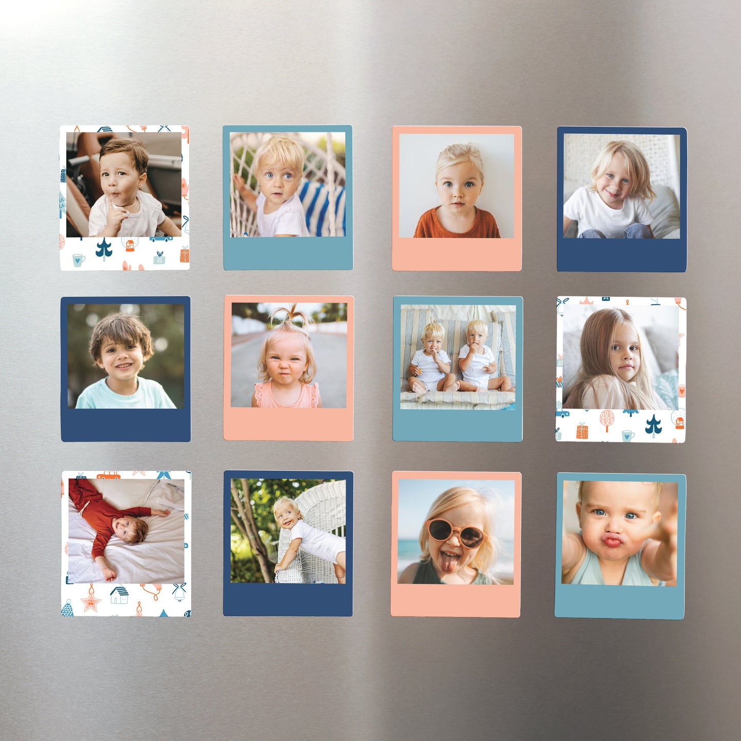 Fotoprint Eindejaar Set van 12, magnetisch Mooie kerstvectoren foto N° 1