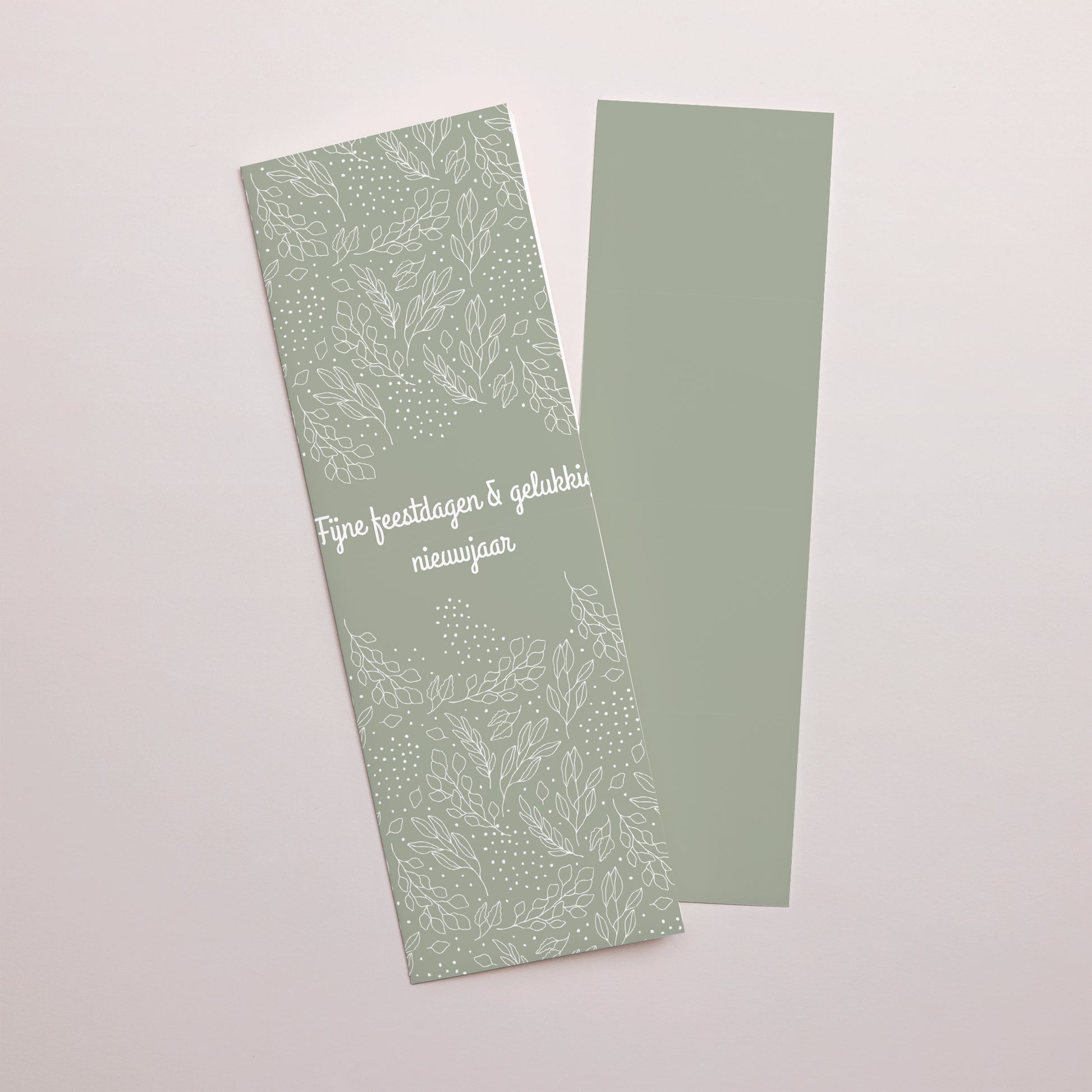 Kerstkaart Eindejaar Fotocabine bladwijzer Groene Kerst en fotohokje foto N° 1