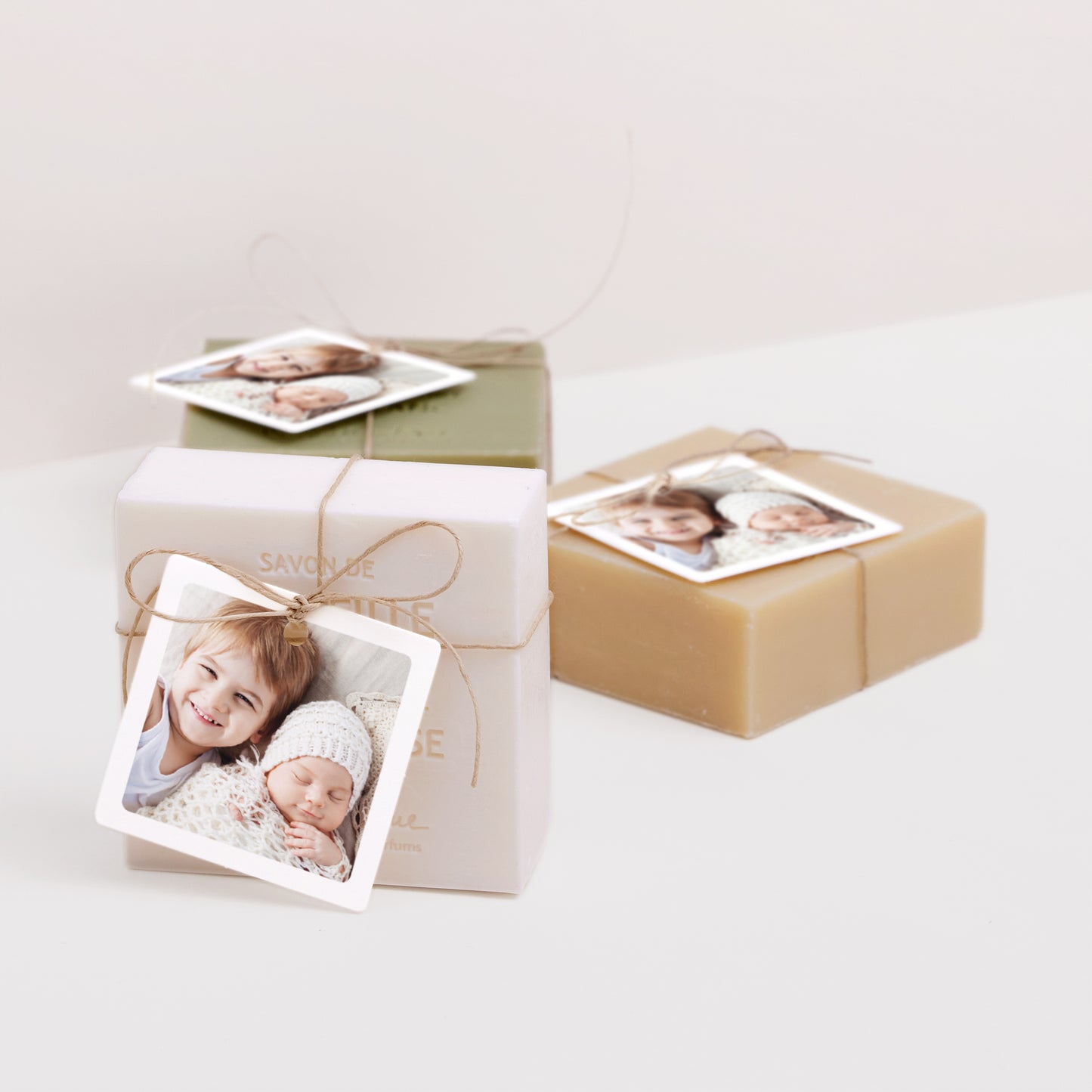 Cadeaulabel Geboorte Vierkant Multifoto Carré foto N° 2