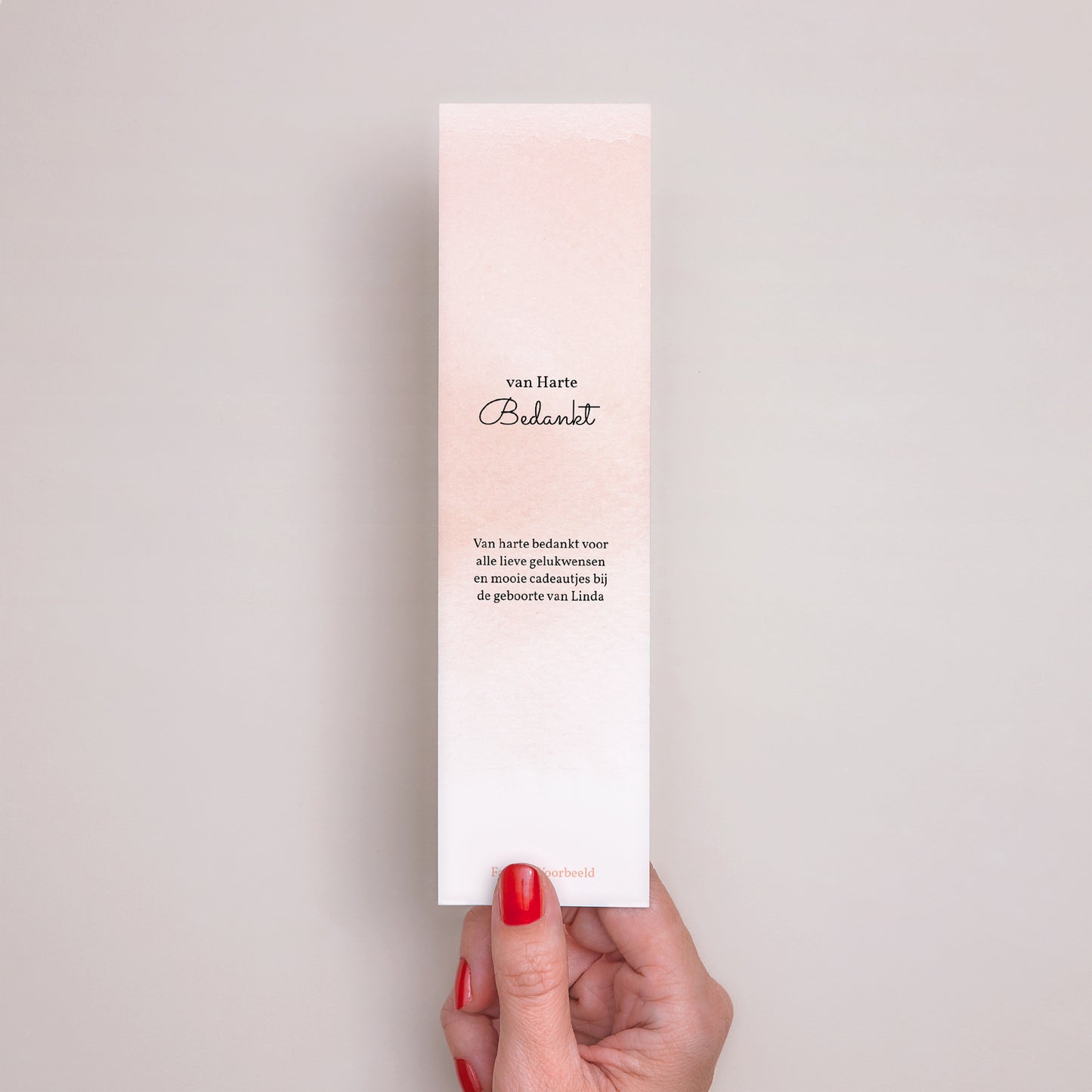 Bedankkaart Geboorte Bladwijzer Belles Empreintes, verguldsel foto N° 3