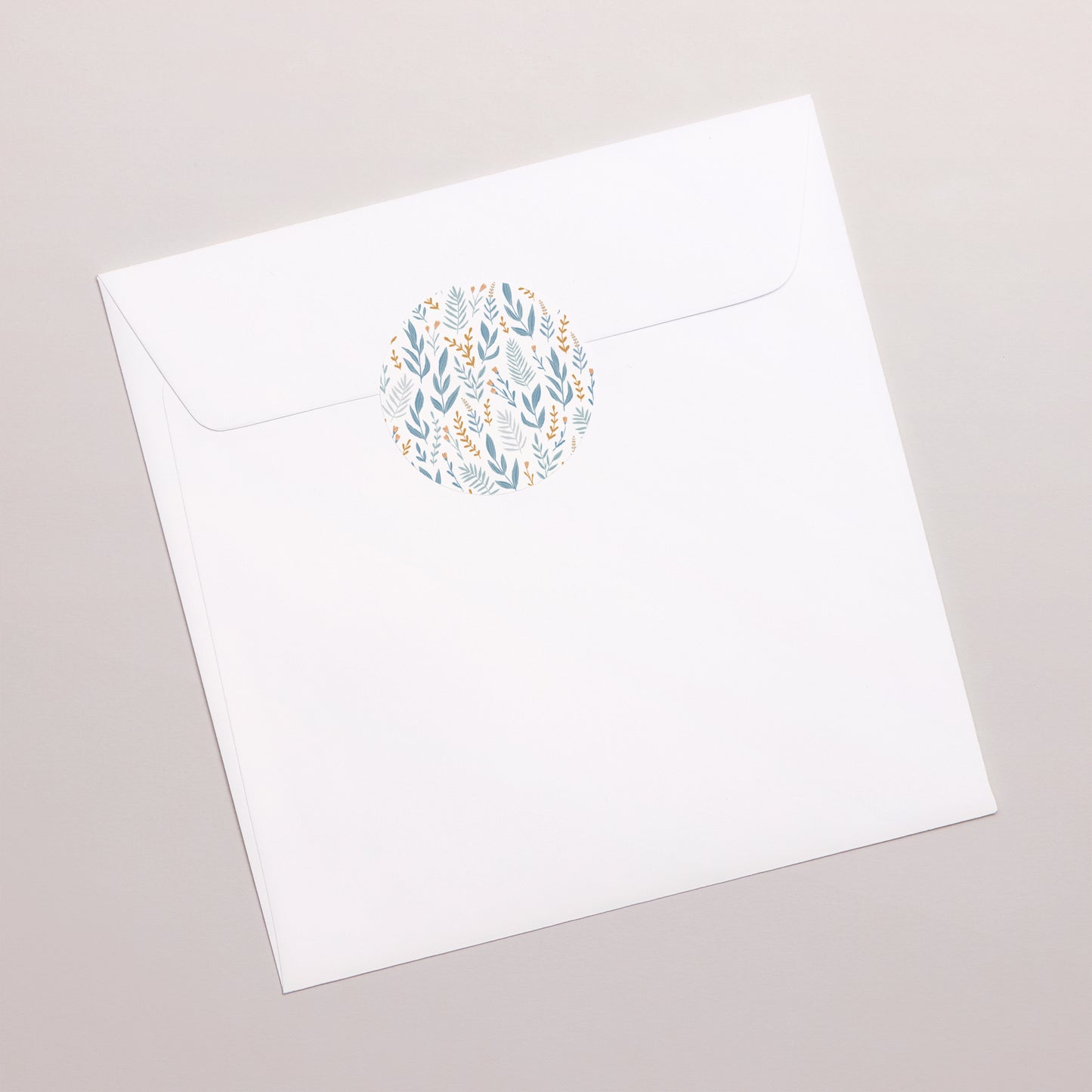 Sticker Doop Cirkel Duif, gebloemde hoofdband, blauw foto N° 3