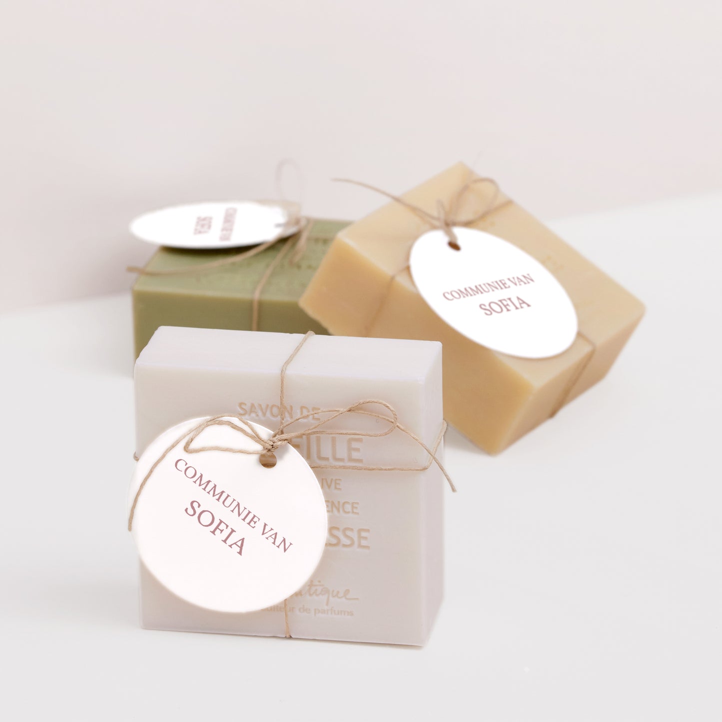 Cadeaulabel Communie Ronde Vogels en Foto, Wijnstok, Roos foto N° 2