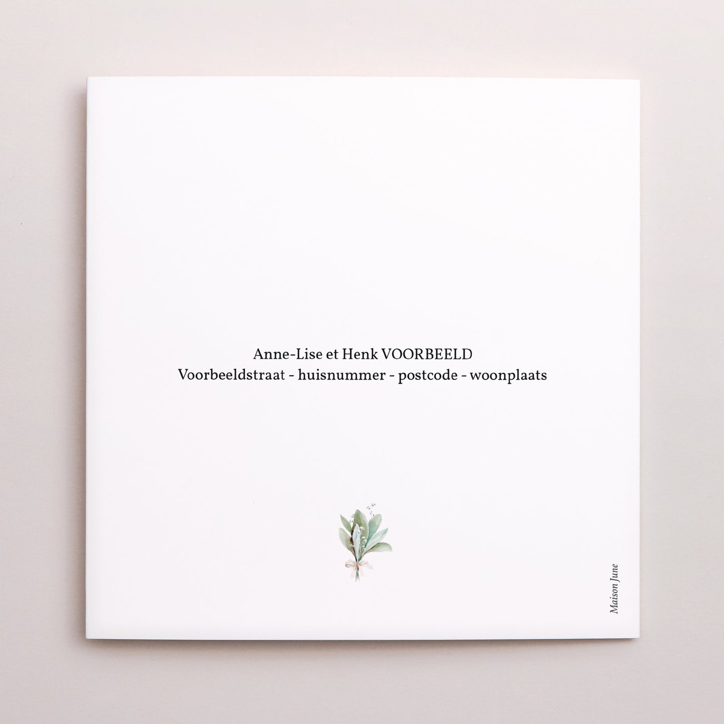 Uitnodigingskaart Doop Dubbel vierluik Bloemkroon II foto N° 3