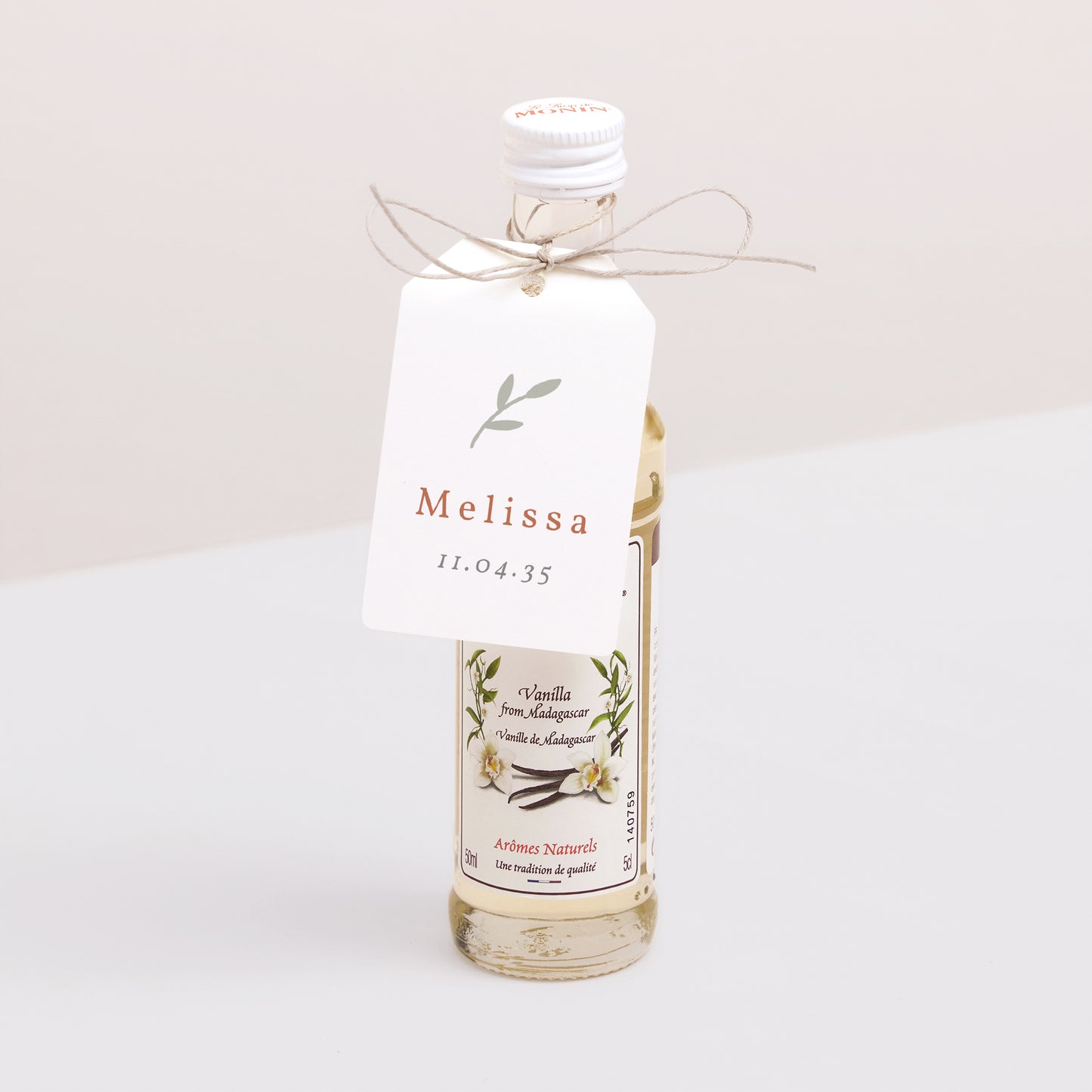Cadeaulabel Geboorte Vlag Brin de bonheur, rose tendresse foto N° 3