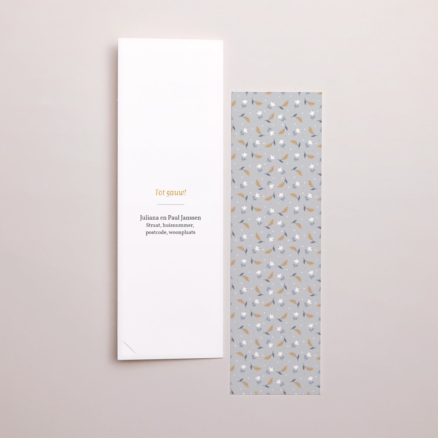 Uitnodigingskaart Geboorte Fotocabine bladwijzer Indian Summer Boy foto N° 3