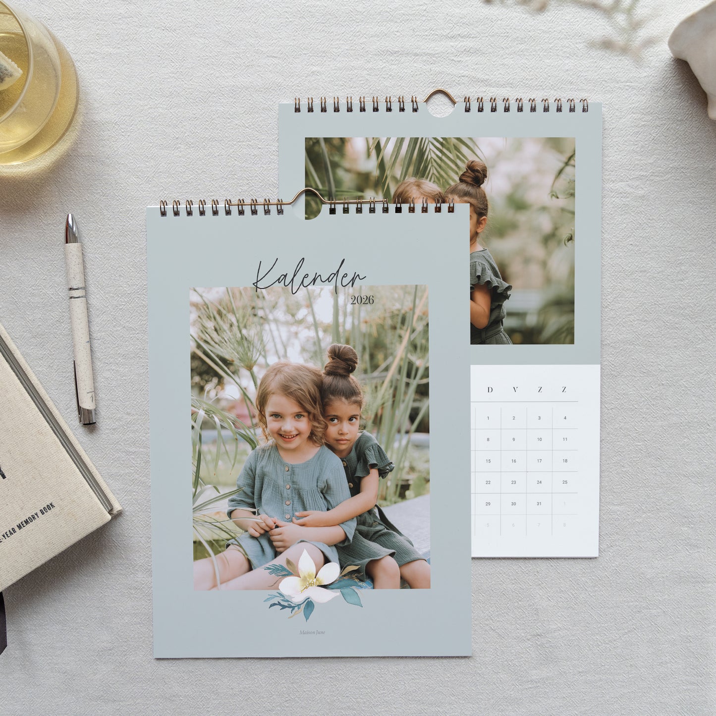 Kalender Eindejaar Muurschildering A4 Wintertuin foto N° 1