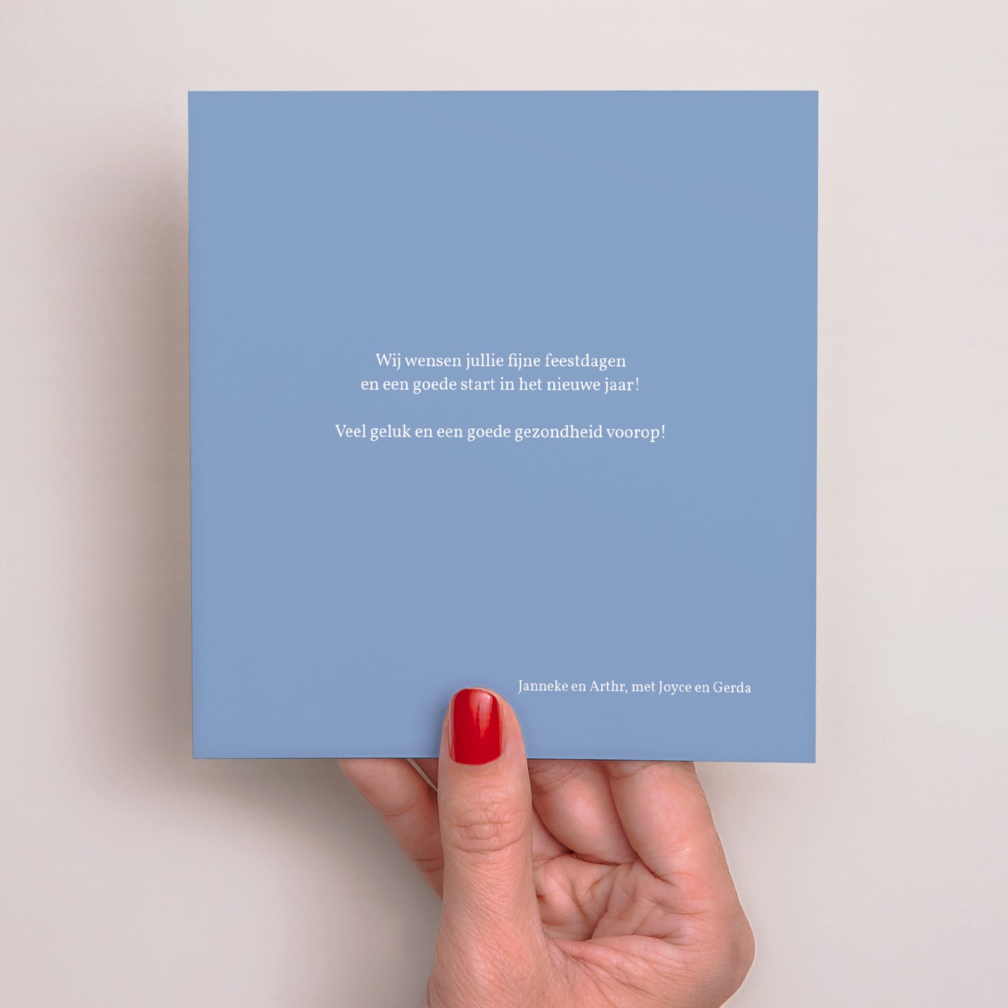 Wenskaart Eindejaar Vierkant Bevroren winterpatroon foto N° 3