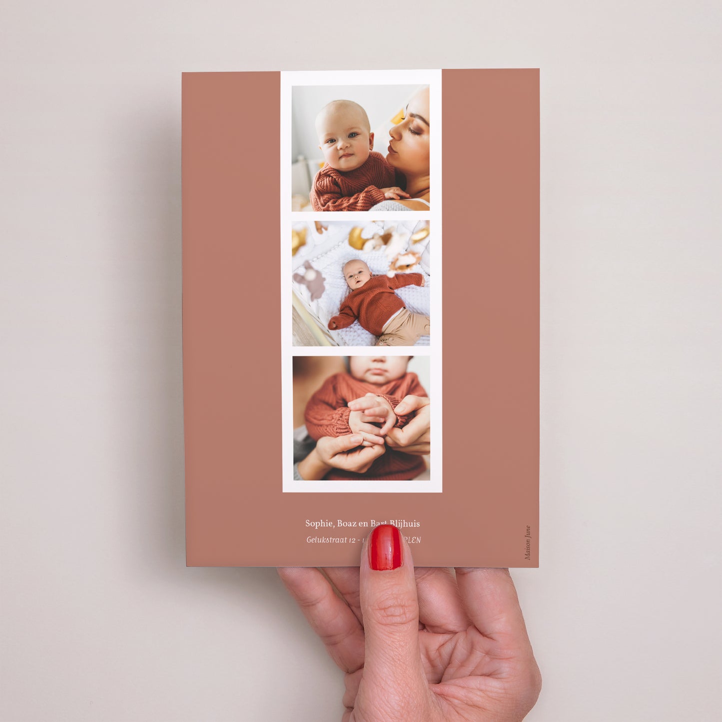 Uitnodigingskaart Geboorte Tendance sylvestre foto N° 3