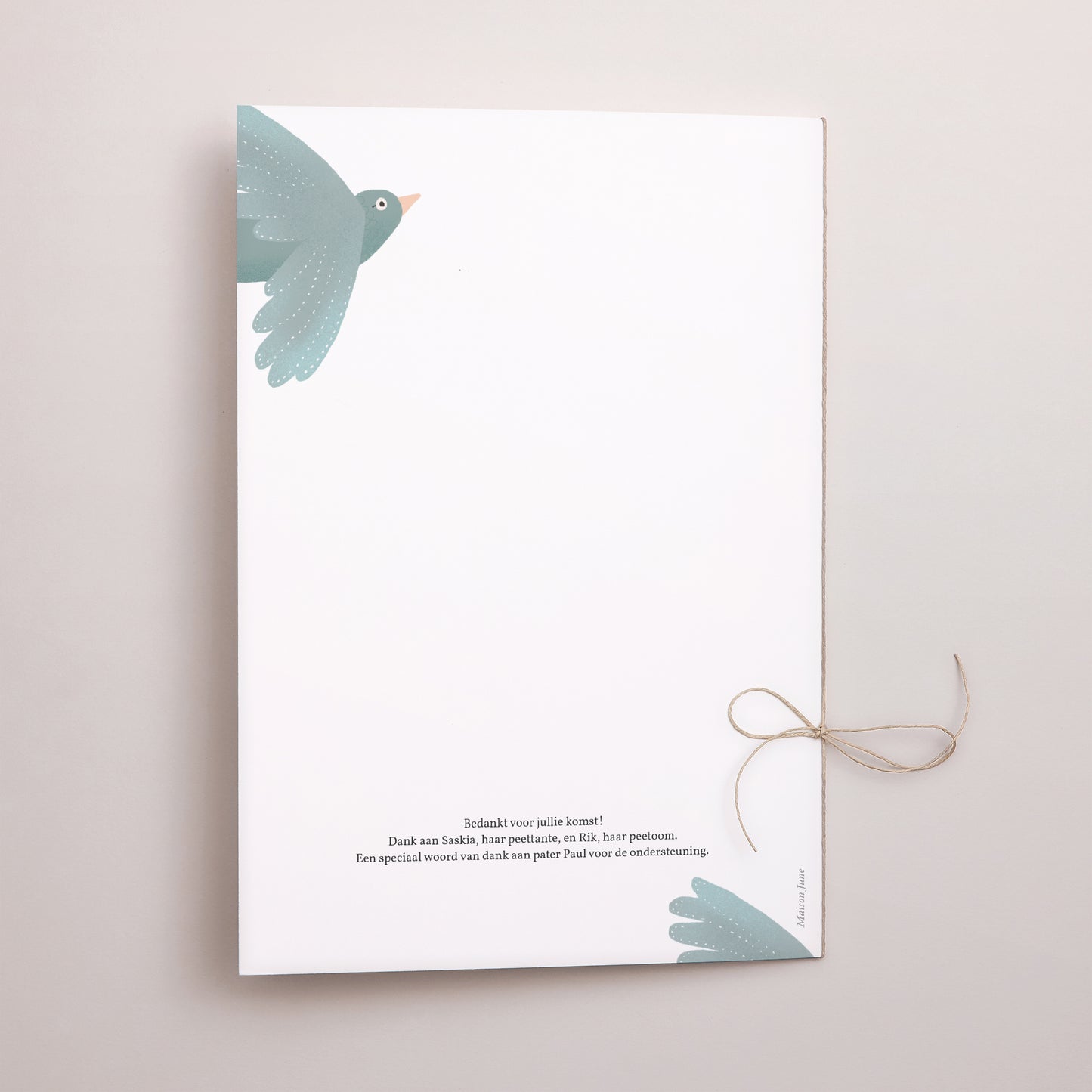 Kerkboekje Doop Dubbele deur Oiseau bleu foto N° 3