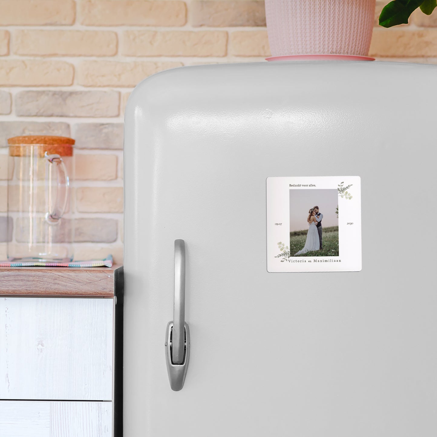 Bedankkaart Huwelijk Set van 9, magnetisch. Neo Platteland foto N° 4