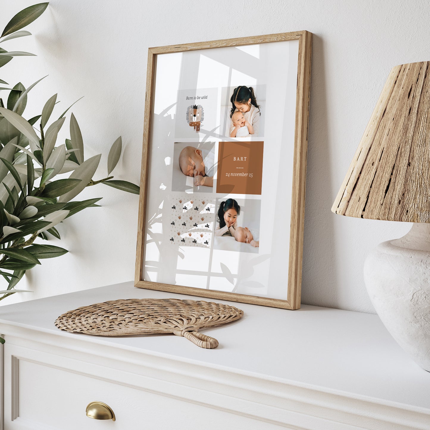Poster Geboorte Portret Koning van de Jungle foto N° 5