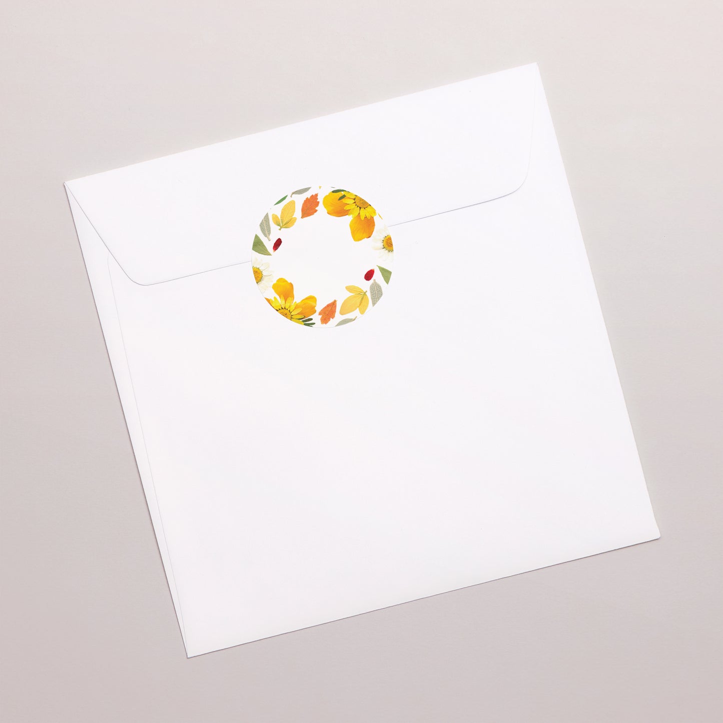 Sticker Geboorte Cirkel Herbarium, zomerkrans & label foto N° 3