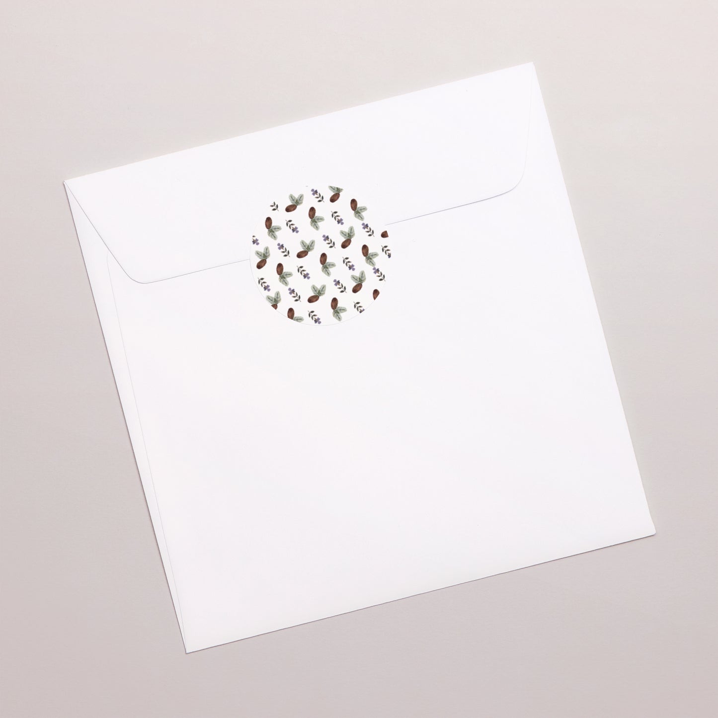 Sticker Geboorte Cirkel Vosje, rieten mand & paarse ballon foto N° 3