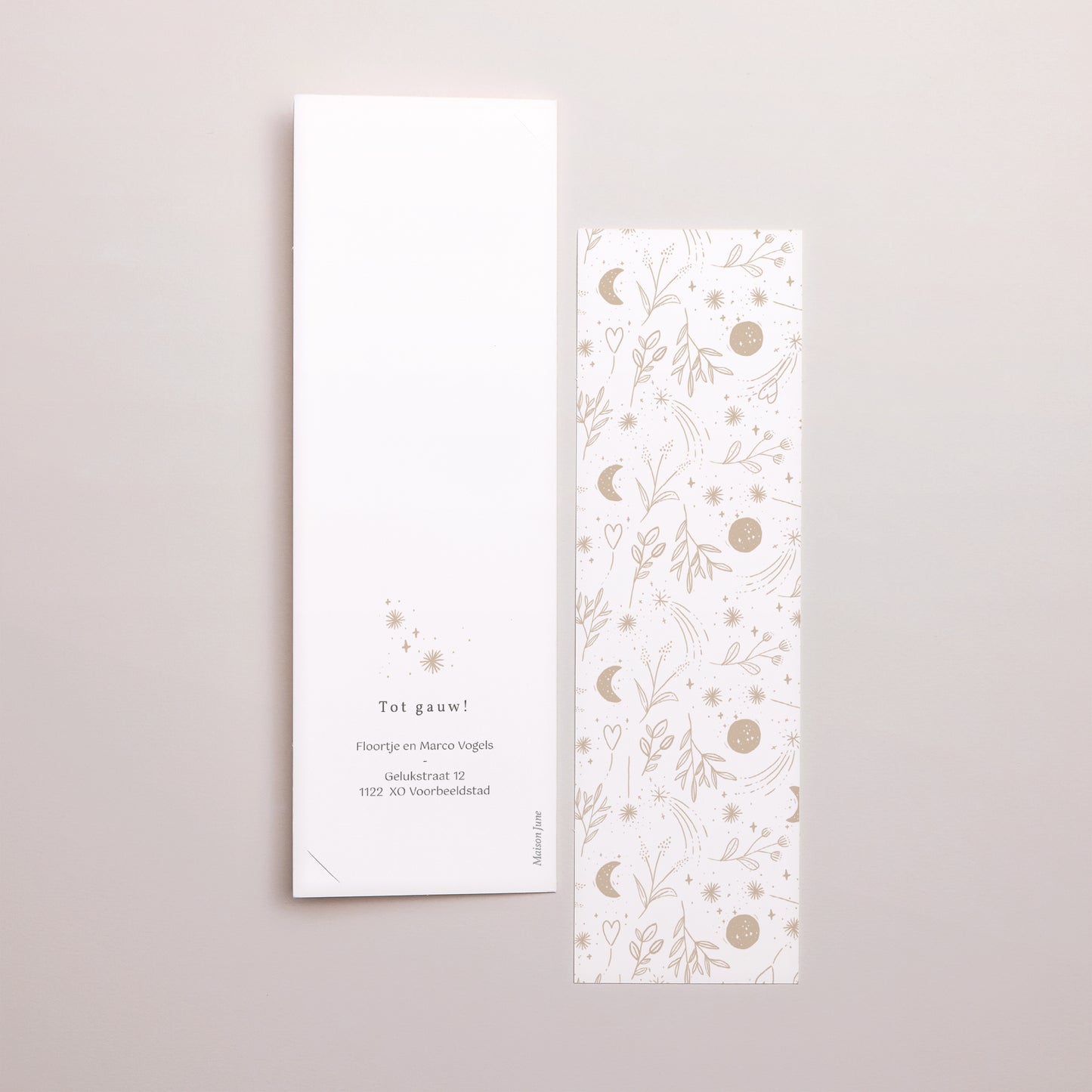 Uitnodigingskaart Geboorte Fotocabine bladwijzer Ilan foto N° 3