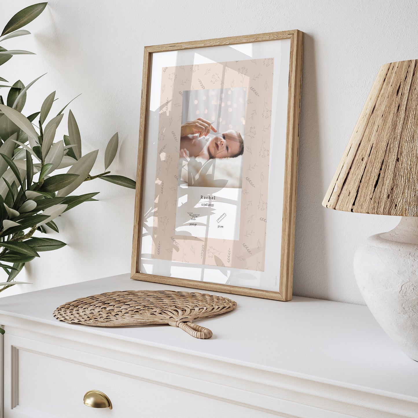 Poster Geboorte Portret Natuurlijke platteland foto N° 5