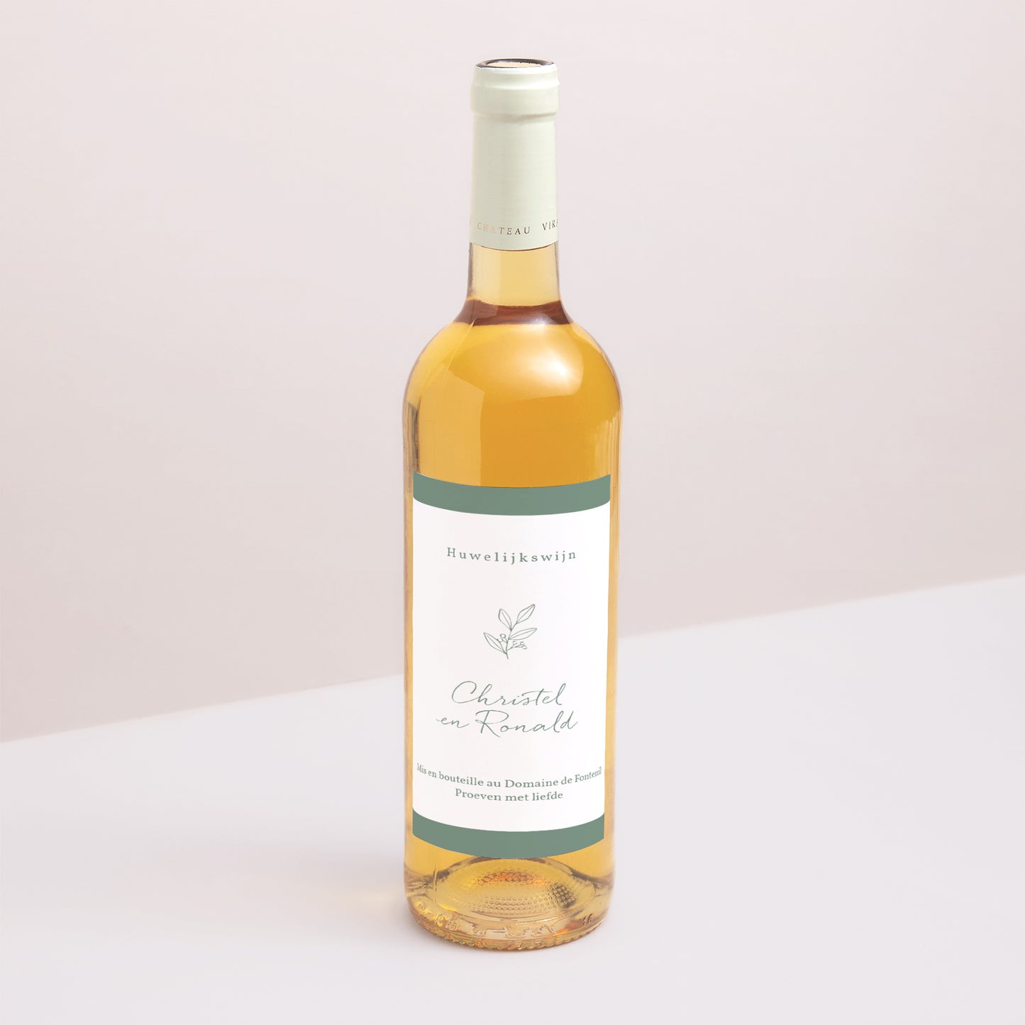 Flesetiket Huwelijk Portret Romantisch takje foto N° 1