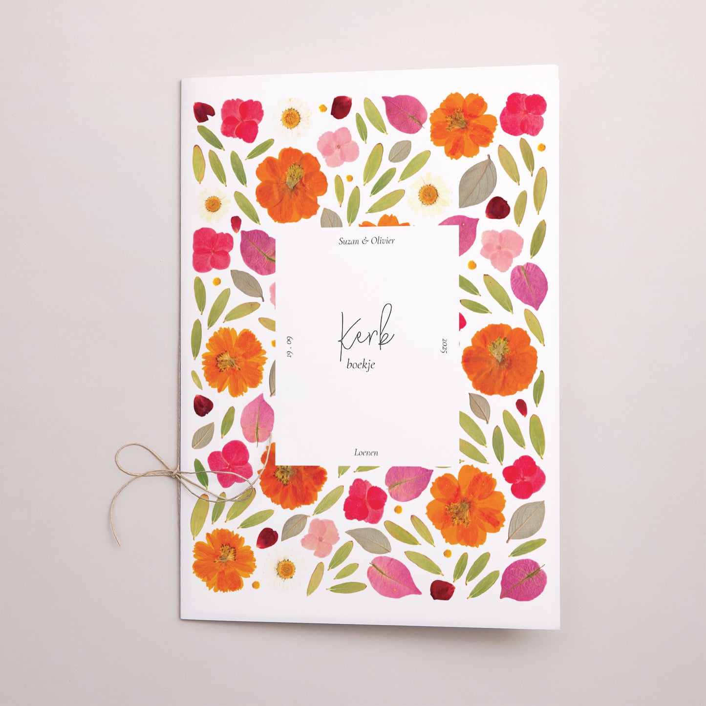 Kerkboekje Huwelijk Dubbele deur Herbarium bloemenpracht foto N° 1