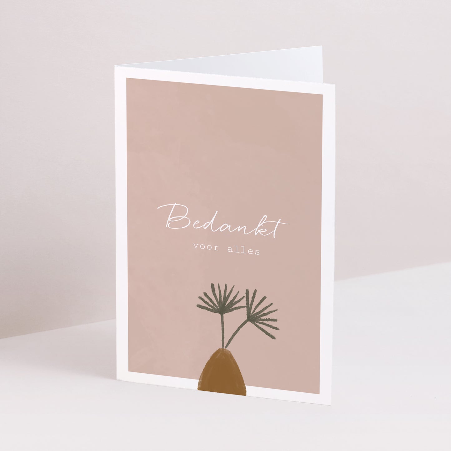 Bedankkaart Huwelijk Dubbel portretvenster Boho echtpaar om samen te stellen foto N° 1