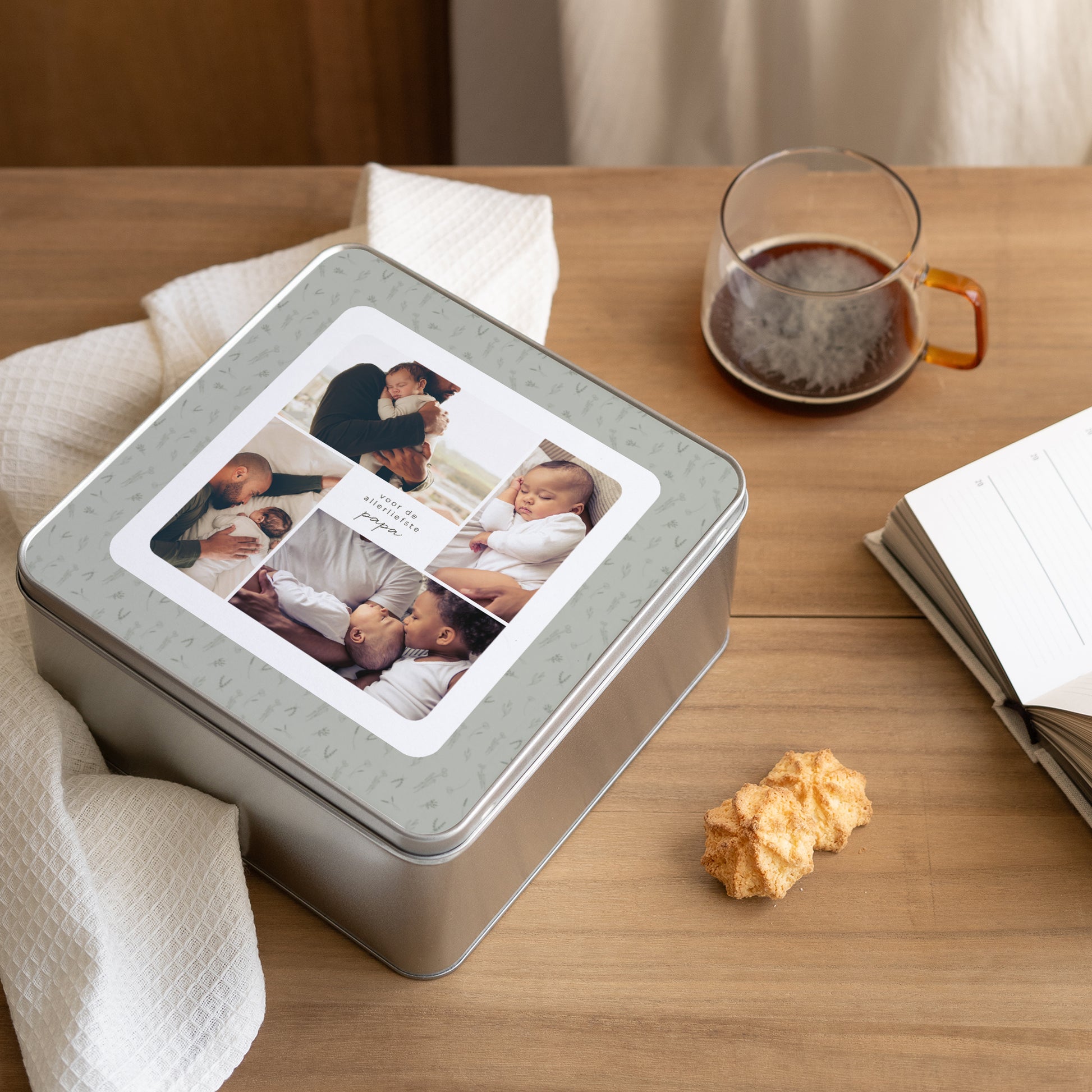 Metalen doos Objecten Vierkant Papa's kleine herbarium foto N° 2