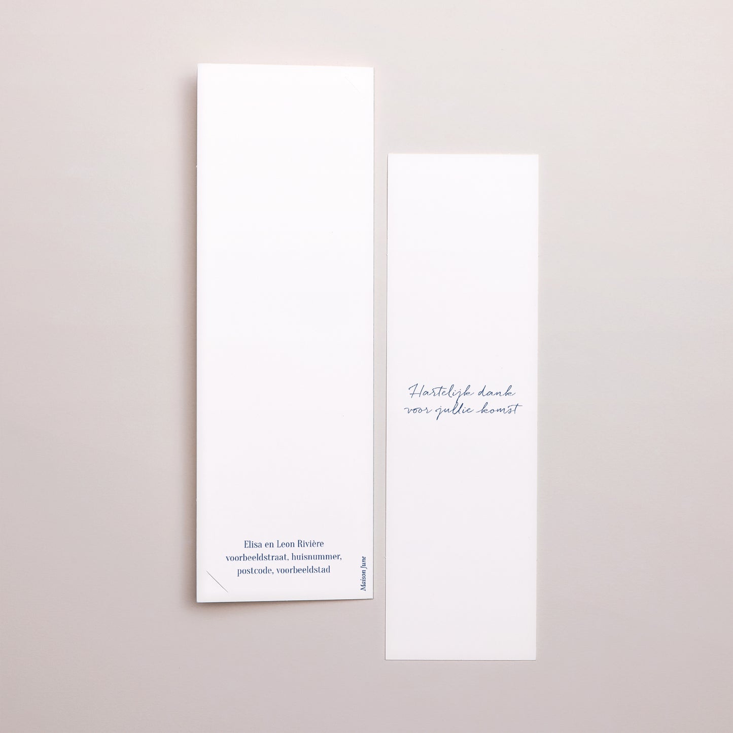 Bedankkaart Huwelijk Fotocabine bladwijzer Magische nacht foto N° 3