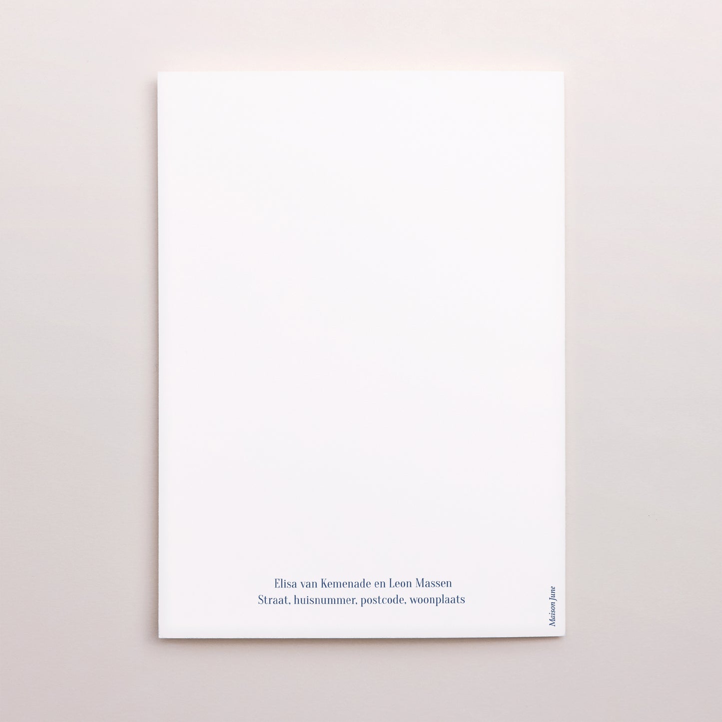 Uitnodigingskaart Huwelijk Portret dubbele vouw Magische nacht foto N° 3