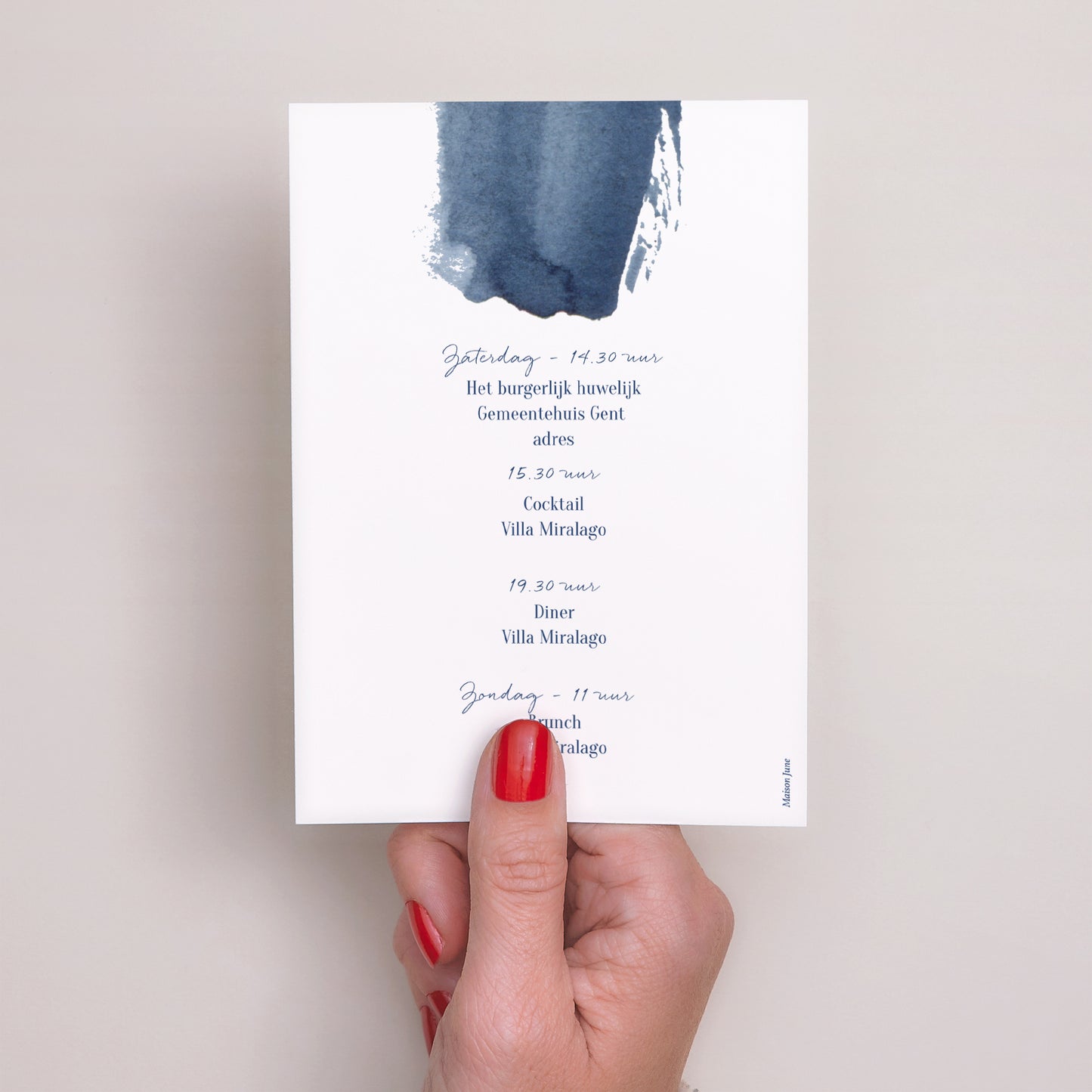 Uitnodigingen Huwelijk Portret Magische nacht foto N° 3