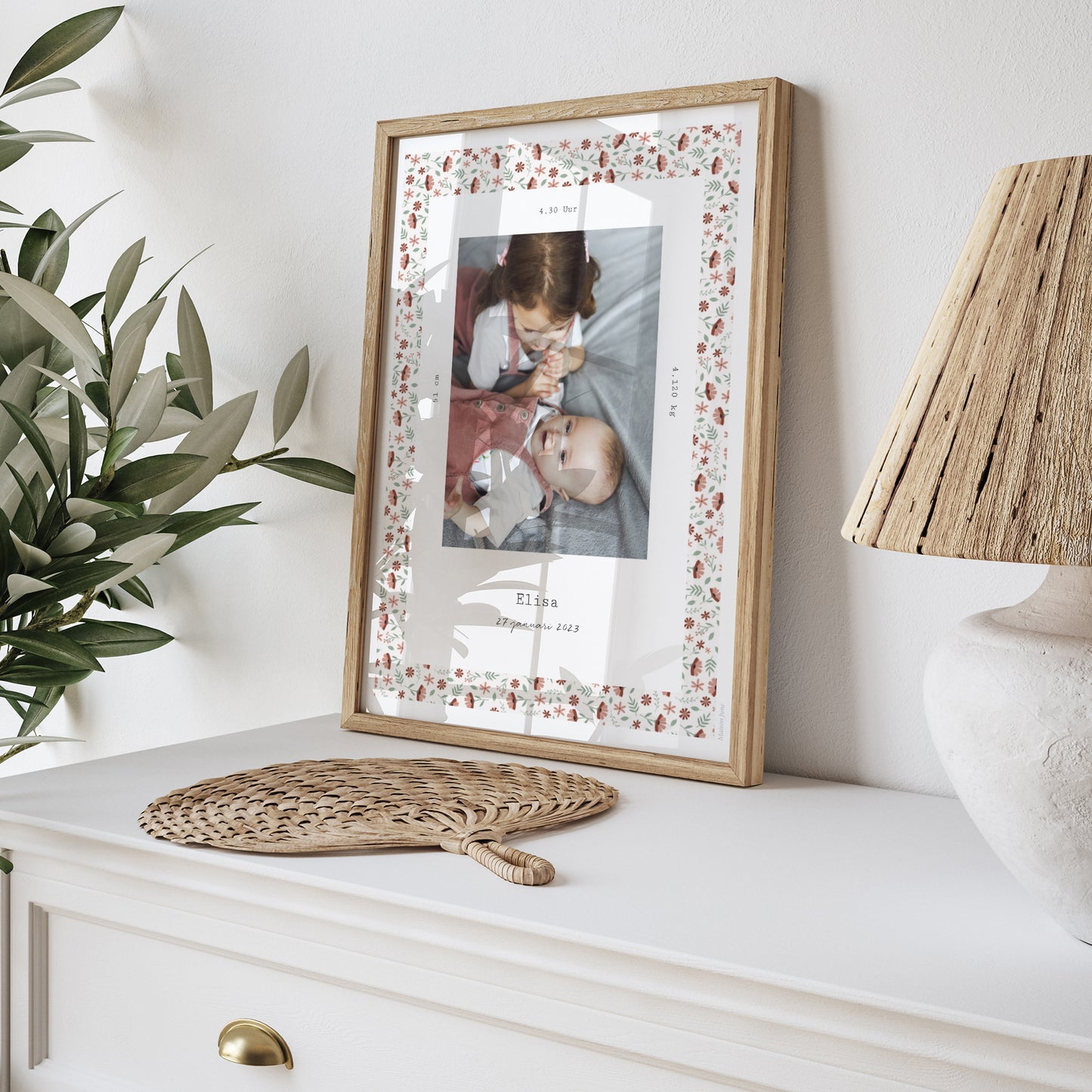 Poster Geboorte Portret Liberty accordeon meisje foto N° 5