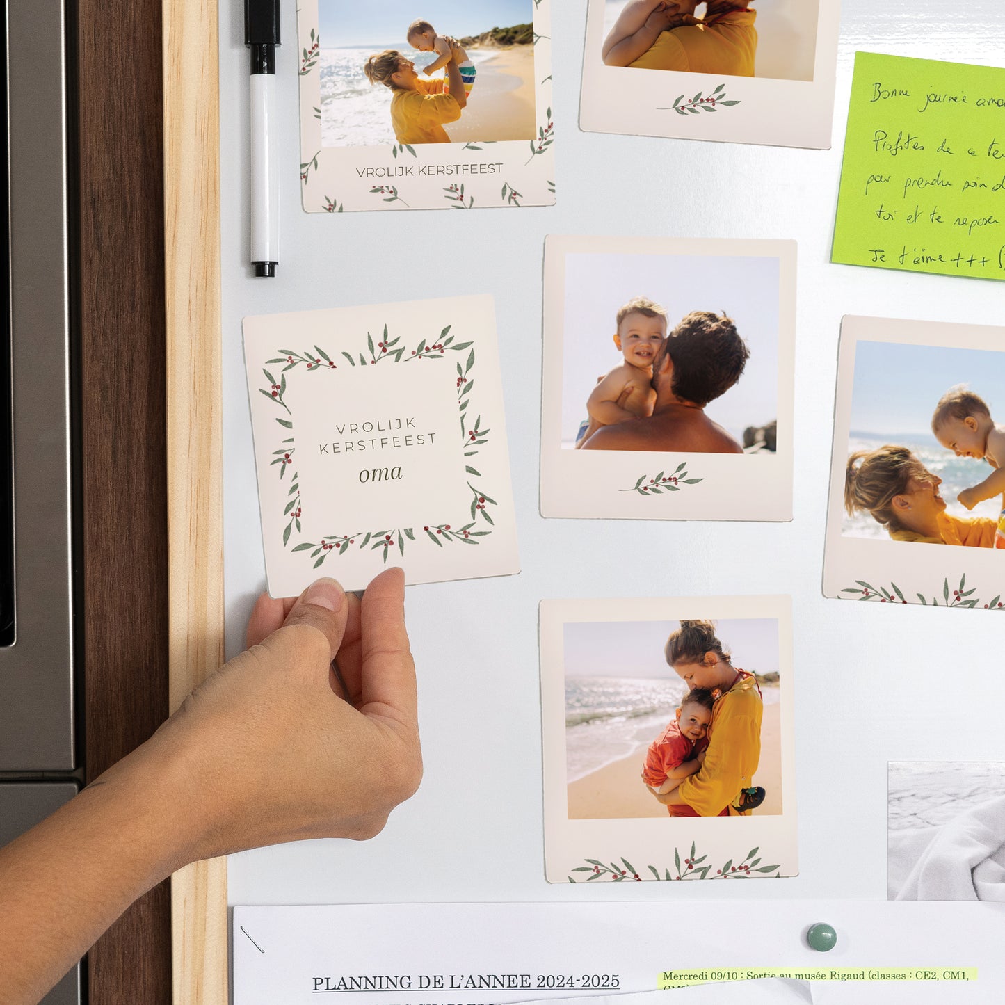 Fotoprint Eindejaar Set van 12, magnetisch Plantenomheining foto N° 2