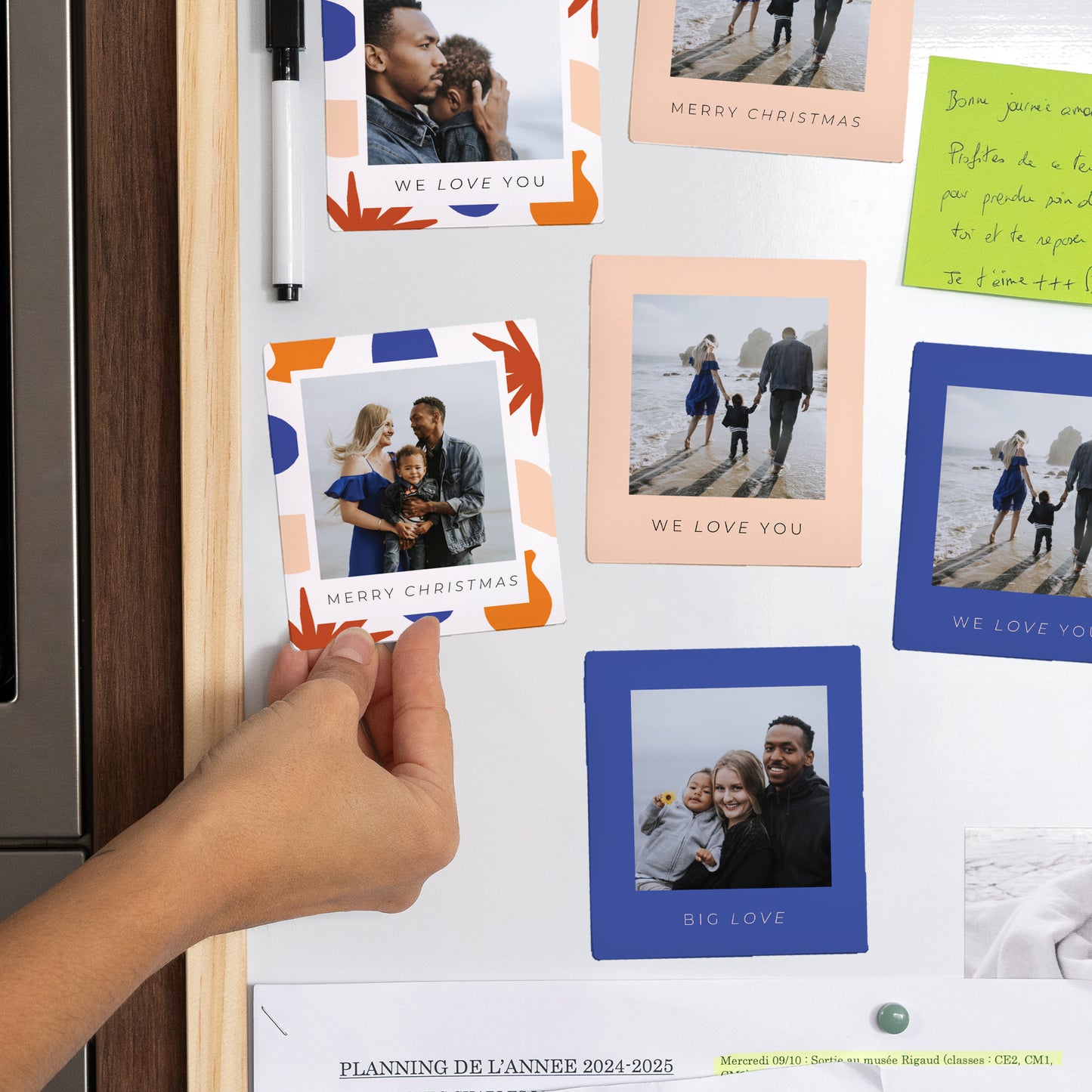 Fotoprint Eindejaar Set van 12, magnetisch Inspiratie Matisse, Middellandse Zee foto N° 2